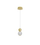 Pendant lamps - Luces Exclusivas PONCE Pendant Modern gold and gold shades 1xLED max 4W 3200K LE42698 - product 1