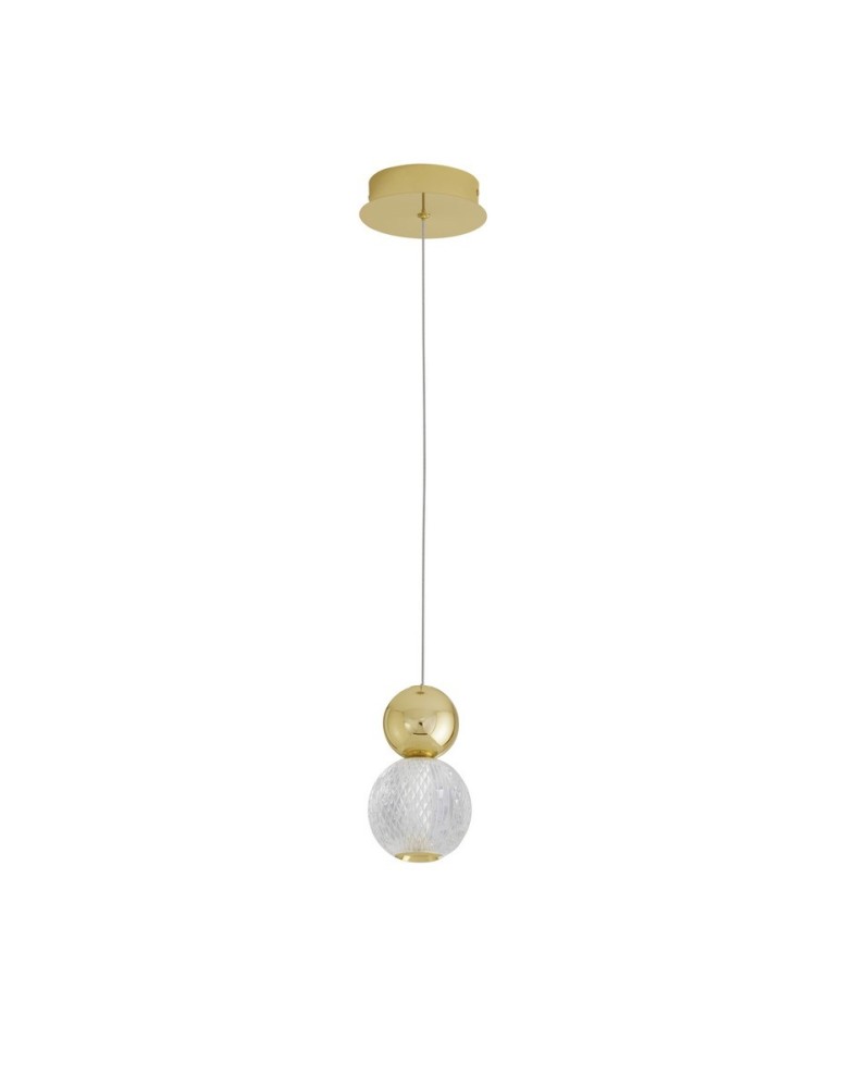 Pendant lamps - Luces Exclusivas PONCE Pendant Modern gold and gold shades 1xLED max 4W 3200K LE42698 - product kolory-swiatla.pl 1