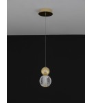 Pendant lamps - Luces Exclusivas PONCE Pendant Modern gold and gold shades 1xLED max 4W 3200K LE42698 - product 3