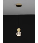 Pendant lamps - Luces Exclusivas PONCE Pendant Modern gold and gold shades 1xLED max 4W 3200K LE42698 - product 4