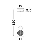 Pendant lamps - Luces Exclusivas PONCE Pendant Modern gold and gold shades 1xLED max 4W 3200K LE42698 - product 5