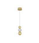 Pendant lamps - Luces Exclusivas PONCE Pendant Modern gold and gold shades 1xLED max 6W 3200K LE42699 - product 1