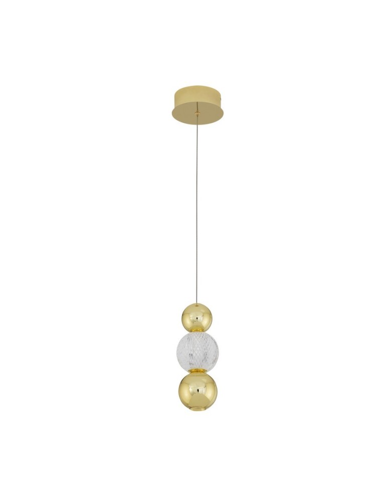 Pendant lamps - Luces Exclusivas PONCE Pendant Modern gold and gold shades 1xLED max 6W 3200K LE42699 - product kolory-swiatla.pl 1