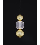 Pendant lamps - Luces Exclusivas PONCE Pendant Modern gold and gold shades 1xLED max 6W 3200K LE42699 - product 2