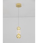 Pendant lamps - Luces Exclusivas PONCE Pendant Modern gold and gold shades 1xLED max 6W 3200K LE42699 - product 3