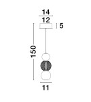 Pendant lamps - Luces Exclusivas PONCE Pendant Modern gold and gold shades 1xLED max 6W 3200K LE42699 - product 5
