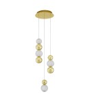 Pendant lamps - Luces Exclusivas PONCE Pendant Modern gold and gold shades 1xLED max 18W 3200K LE42700 - product 1