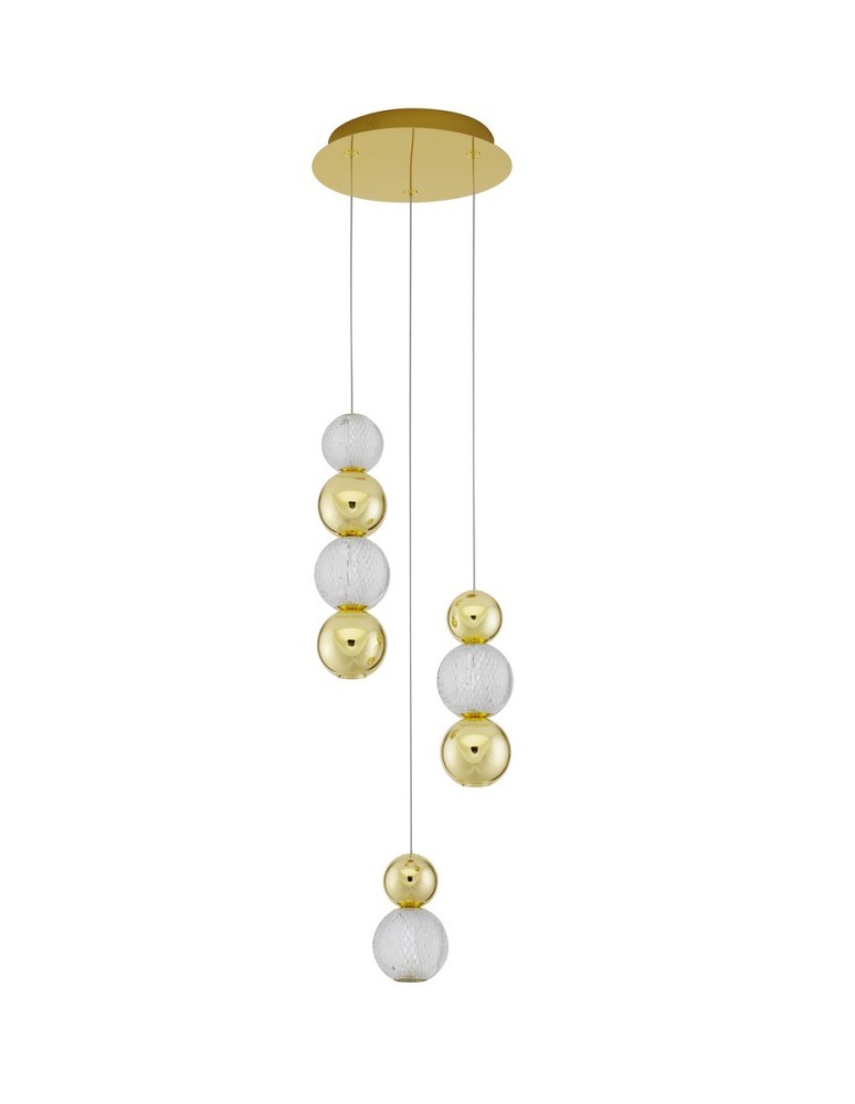 Pendant lamps - Luces Exclusivas PONCE Pendant Modern gold and gold shades 1xLED max 18W 3200K LE42700 - product kolory-swiatla.pl 1