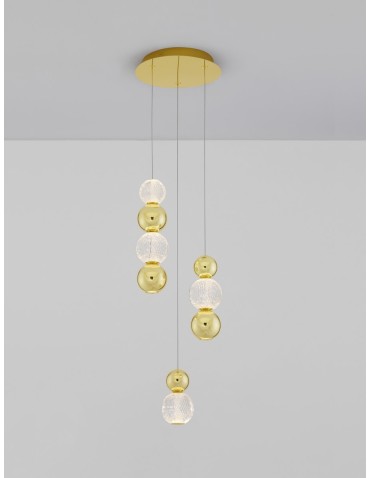 Luces Exclusivas PONCE Wisząca Nowoczesna złoty i odcienie złota 1xLED max 18W 3200K LE42700 - produkt 2