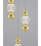 Pendant lamps - Luces Exclusivas PONCE Pendant Modern gold and gold shades 1xLED max 18W 3200K LE42700 - product 3