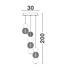 Pendant lamps - Luces Exclusivas PONCE Pendant Modern gold and gold shades 1xLED max 18W 3200K LE42700 - product 4