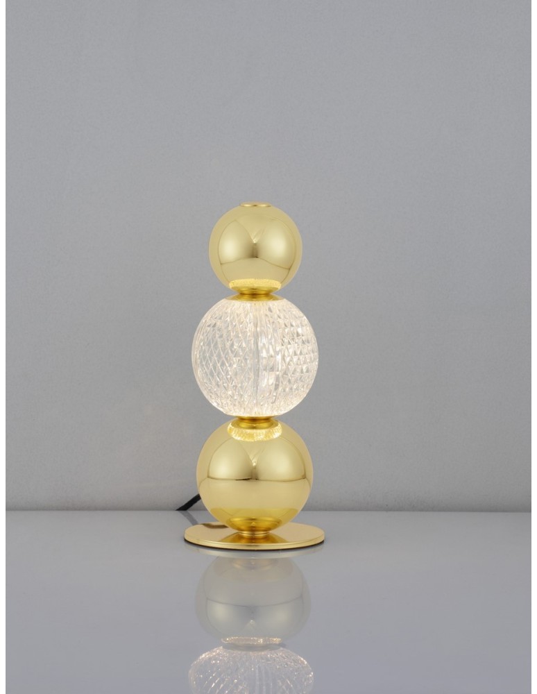 LED table lamps - Luces Exclusivas PONCE Table gold and shades of gold 1xLED max 4W 3200K LE42704 - product kolory-swiatla.pl 3