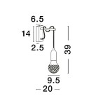 Kinkiety - Luces Exclusivas BANI Ścienna Nowoczesna czarny 1xG9 max 6W LE42708 - produkt 4