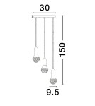 Pendant lamps - Luces Exclusivas BANI Pendant Modern Black 3xG9 max 6W LE42710 - product 6