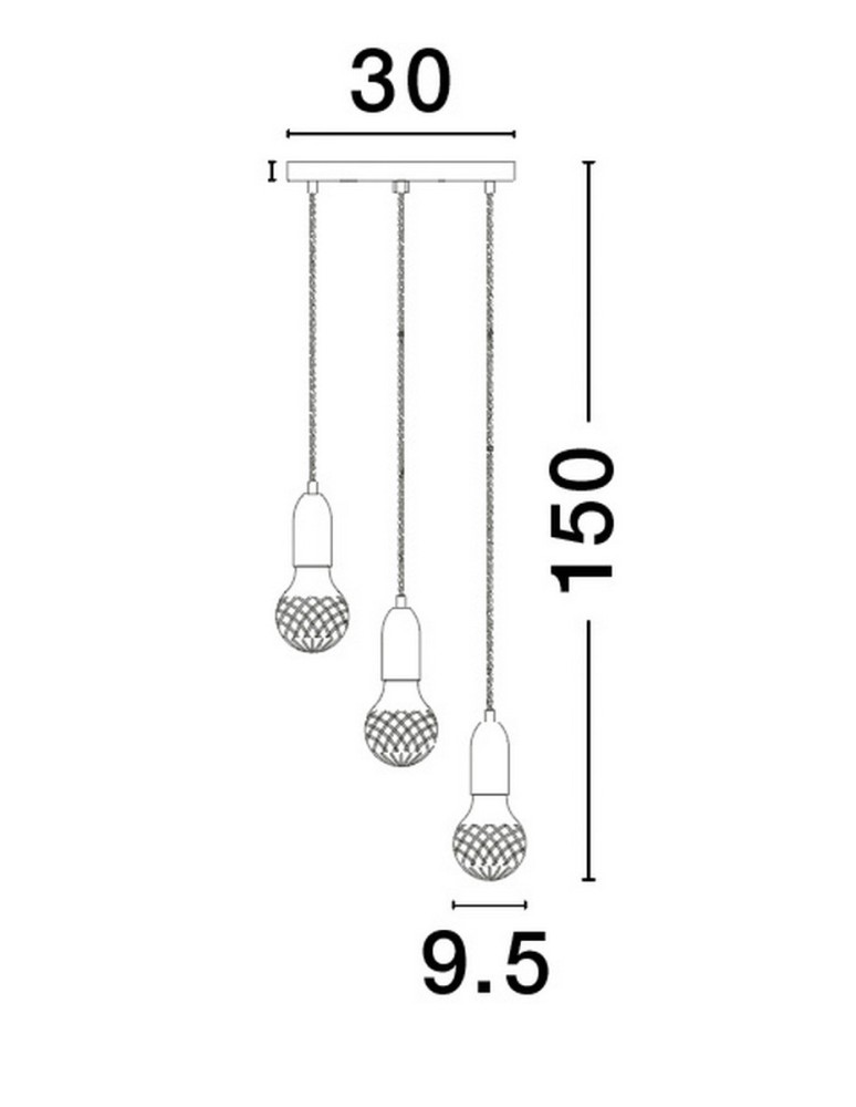 Pendant lamps - Luces Exclusivas BANI Pendant Modern Black 3xG9 max 6W LE42710 - product kolory-swiatla.pl 6