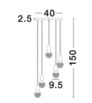 Pendant lamps - Luces Exclusivas BANI Pendant Modern Black 5xG9 max 6W LE42711 - product 6