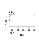 Pendant lamps - Luces Exclusivas BANI Pendant Modern Black 5xG9 max 6W LE42716 - product 5