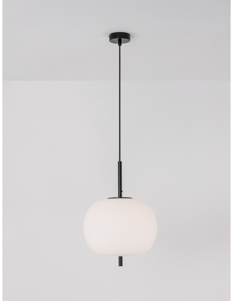 Single pendant lamps - Luces Exclusivas MARC Pendant Modern Black 1xE27 max 12W LE42718 - product kolory-swiatla.pl 3