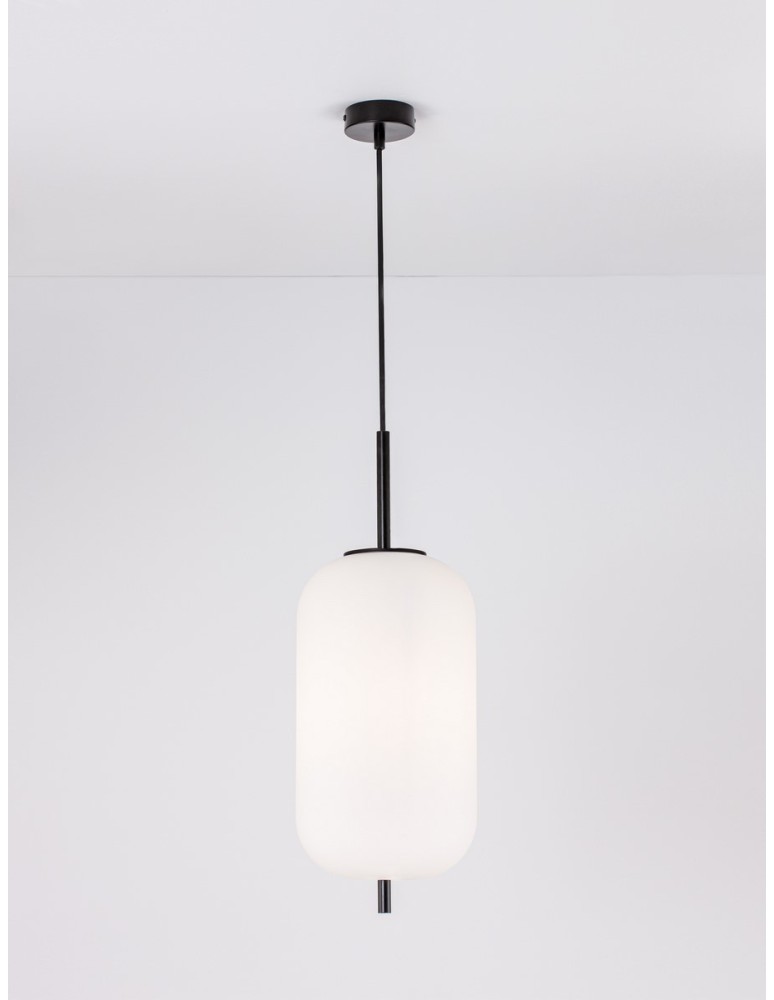 Single pendant lamps - Luces Exclusivas MARC Pendant Modern Black 1xE27 max 12W LE42719 - product kolory-swiatla.pl 3