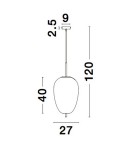 Lampy wiszące pojedyncze - Luces Exclusivas MARC Wisząca Nowoczesna czarny 1xE27 max 12W LE42720 - produkt 5