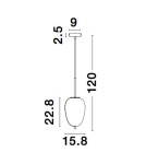 Lampy wiszące - Luces Exclusivas MARC Wisząca Nowoczesna czarny 1xE14 max 5W LE42723 - produkt 5