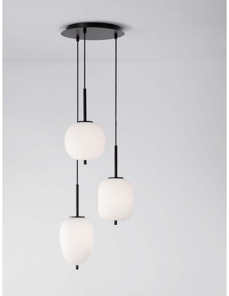 Pendant lamps - Luces Exclusivas MARC Pendant Modern Black 3xE14 max 5W LE42724 - product kolory-swiatla.pl 2