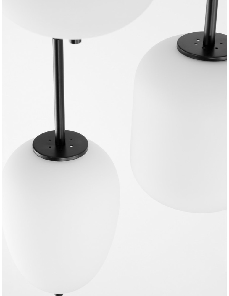 Pendant lamps - Luces Exclusivas MARC Pendant Modern Black 3xE14 max 5W LE42724 - product kolory-swiatla.pl 4