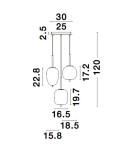Pendant lamps - Luces Exclusivas MARC Pendant Modern Black 3xE14 max 5W LE42724 - product 5