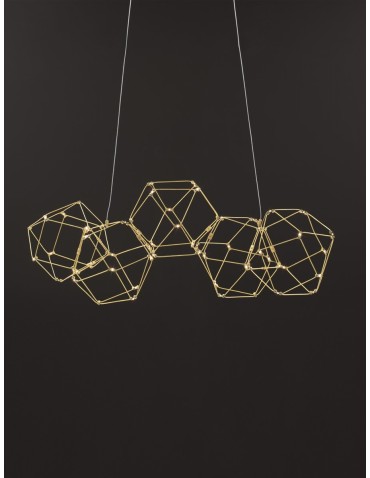 Luces Exclusivas ASIS Wisząca Nowoczesna złoty i odcienie złota 1xLED max 21,6W 3000K LE42726 - produkt 2