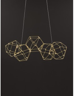 Luces Exclusivas ASIS Wisząca Nowoczesna złoty i odcienie złota 1xLED max 21,6W 3000K LE42726 - produkt 2