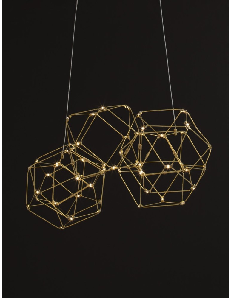 Lampy wiszące - Luces Exclusivas ASIS Wisząca Nowoczesna złoty i odcienie złota 1xLED max 21,6W 3000K LE42726 - produkt kolory-swiatla.pl 4