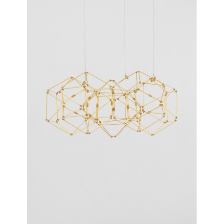 Luces Exclusivas ASIS Wisząca Nowoczesna złoty i odcienie złota 1xLED max 21,6W 3000K LE42727