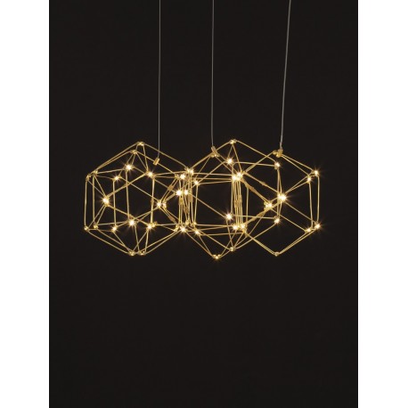 Luces Exclusivas ASIS Wisząca Nowoczesna złoty i odcienie złota 1xLED max 21,6W 3000K LE42727