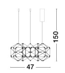 Pendant lamps - Luces Exclusivas ASIS Pendant Modern Gold and shades of gold 1xLED max 21,6W 3000K LE42727 - product 6