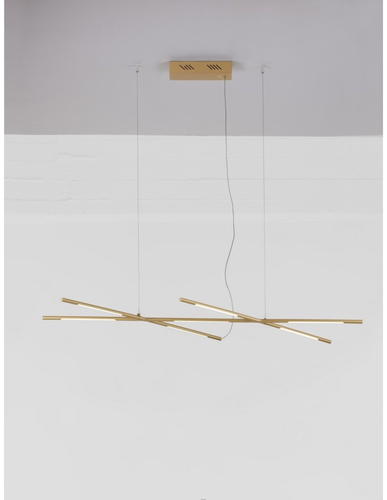 Luces Exclusivas BELL Wisząca Nowoczesna złoty i odcienie złota 1xLED max 30W 3000K LE42729