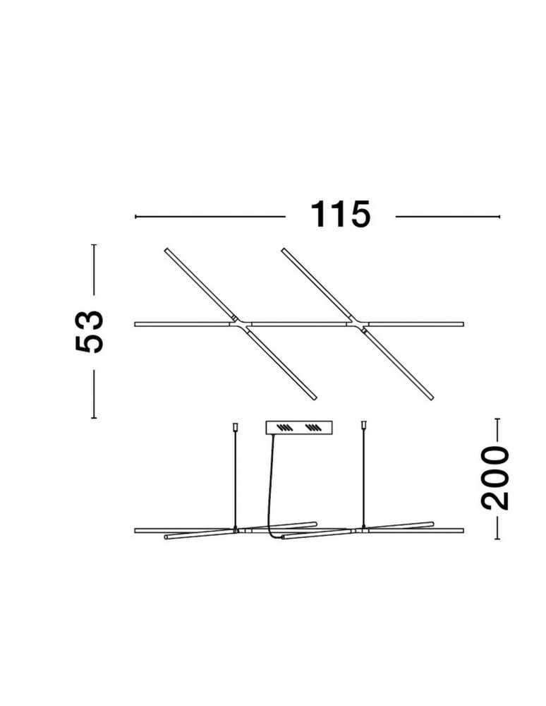 Luces Exclusivas BELL Wisząca Nowoczesna złoty i odcienie złota 1xLED max 30W 3000K LE42729