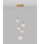 Pendant lamps - Luces Exclusivas YARA Pendant Modern Gold and Shades of Gold 1xLED max 30.5W 3000K LE42732 - product 3