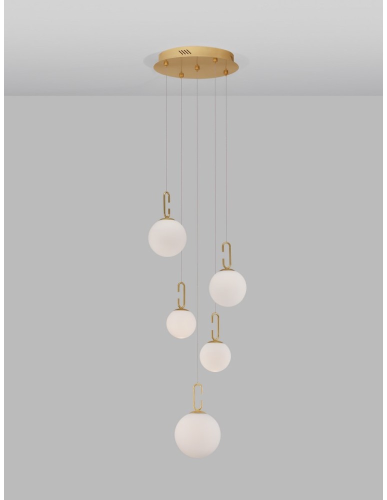 Pendant lamps - Luces Exclusivas YARA Pendant Modern Gold and Shades of Gold 1xLED max 30.5W 3000K LE42732 - product kolory-swiatla.pl 3