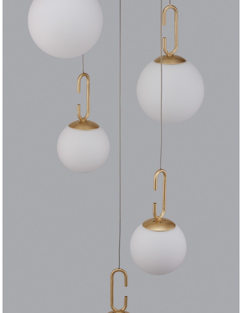 Pendant lamps - Luces Exclusivas YARA Pendant Modern Gold and Shades of Gold 1xLED max 30.5W 3000K LE42732 - product kolory-swiatla.pl 5