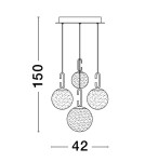 Pendant lamps - Luces Exclusivas YARA Pendant Modern Gold and Shades of Gold 1xLED max 30.5W 3000K LE42732 - product 6