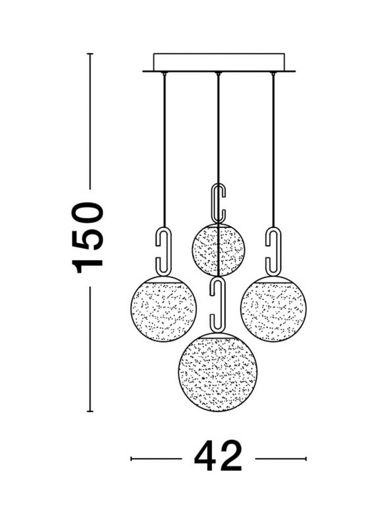 Pendant lamps - Luces Exclusivas YARA Pendant Modern Gold and Shades of Gold 1xLED max 30.5W 3000K LE42732 - product kolory-swiatla.pl 6