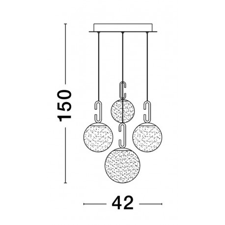 Luces Exclusivas YARA Wisząca Nowoczesna złoty i odcienie złota 1xLED max 30,5W 3000K LE42732