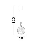 Pendant lamps - Luces Exclusivas YARA Pendant Modern Gold and Gold Shades 1xLED max 10.64W 3000K LE42733 - product 6