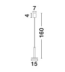 Lampy wiszące - Luces Exclusivas ESQUEL Wisząca Nowoczesna czarny 1xLED max 11W 3000K LE42735 - produkt 6