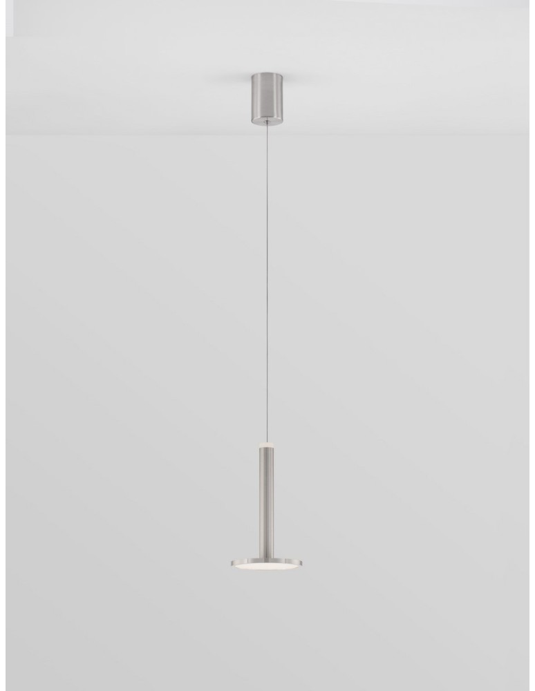 Pendant lamps - Luces Exclusivas ESQUEL Pendant Modern silver and silver tones 1xLED max 11W 3000K LE42736 - product kolory-swiatla.pl 2