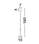 Lampy wiszące - Luces Exclusivas ESQUEL Wisząca Nowoczesna srebrny i odcienie srebra 1xLED max 11W 3000K LE42736 - produkt 6