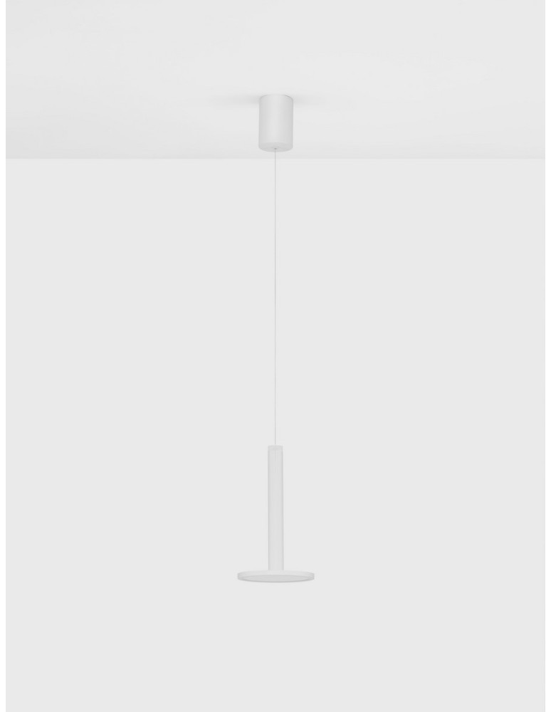 Pendant lamps - Luces Exclusivas ESQUEL Pendant Modern White 1xLED max 11W 3000K LE42737 - product kolory-swiatla.pl 4