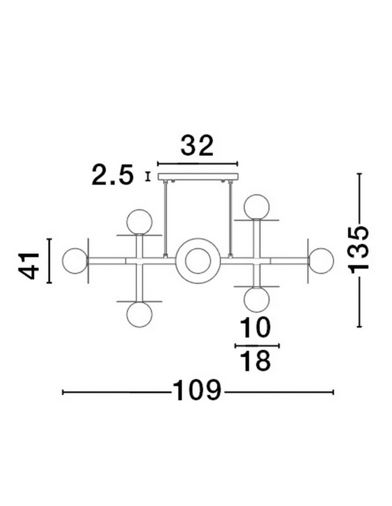 Luces Exclusivas URUAPAN Wisząca Nowoczesna złoty i odcienie złota 8xG9 max 40W LE42890