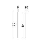Luces Exclusivas TECOMAN Ścienna Nowoczesna biały 1xLED max 25W 3000K LE42851