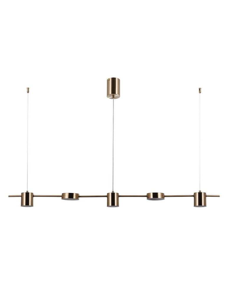 LED pendant lamps - Italux Remdal LED 30W 2300lm 3000K Pendant Brass PND-16374-5-COP-GD-3K. - product kolory-swiatla.pl 1
